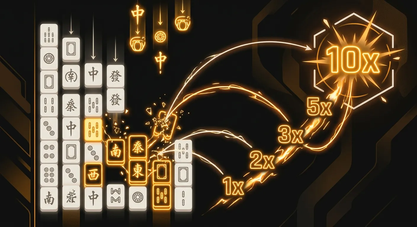 Mekanik cascading reels dan fitur pengali pada permainan mahjong slots